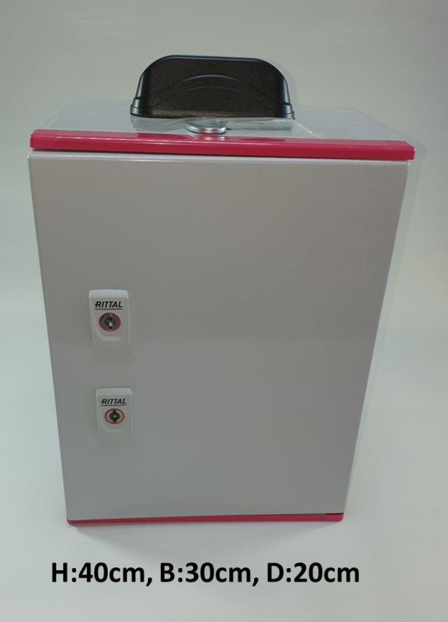 Ute-skap for Kamera - 4G 600/100,4PoE+3 Bundel: IP66 Skap, Ruter, 4PoE+3TP, PSU 