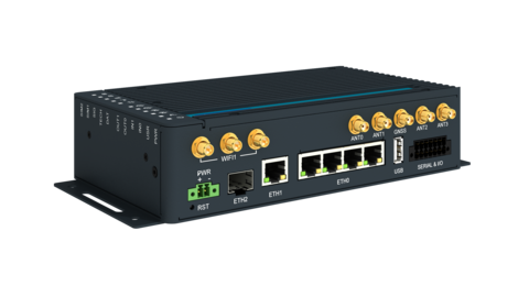 Advantech ICR-4453WS 5G-ruter  PoE&amp;WiFi 5 eth, 2 SIM, RS232, RS485, D I/O, PSE
