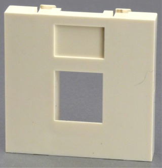 Sentralpl 45x45 rett1xKeystone RAL9010 FF6005, Halogenfri