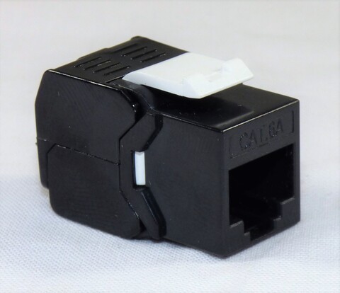 ENM Cat 6A UTP RJ45 Keystone module Sort 9dB NEXT, Verkt&#248;yfri
