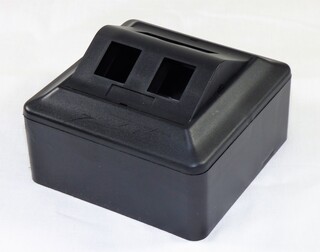 Smartbox p&#229;vegg for 2xKeystone Svart inkl. kappe 32mm. FF6010ABC &amp; FF6010D