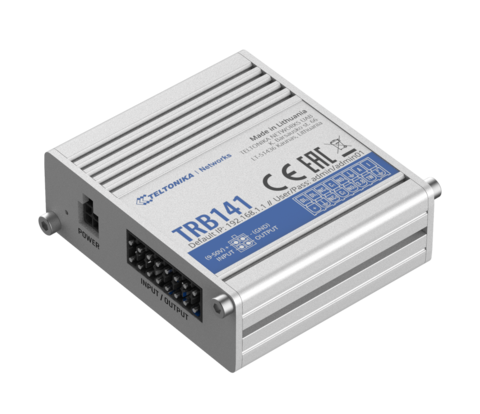 Teltonika TRB141 LTE GPIO-gateway 1 eth, 1 SIM, Cat1 LTE, 2 rel&#233;utganger