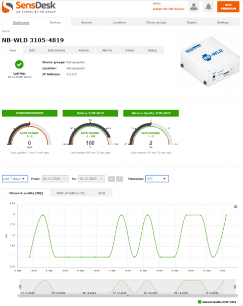 HWg NB-WLD Vannlekkasjedetektor NB-IoT | Detekterer vannlekkasje 