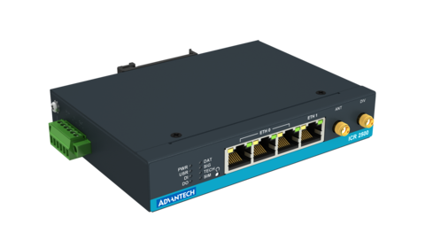 Advantech ICR-2531 4G-ruter/gateway 4 eth, 2 SIM, 1 DI/DO