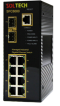 Soltech SFC8000 SNMP S-ring switch 8-Ports 10/100/1000Mbps-TP + 2-SFP Slots