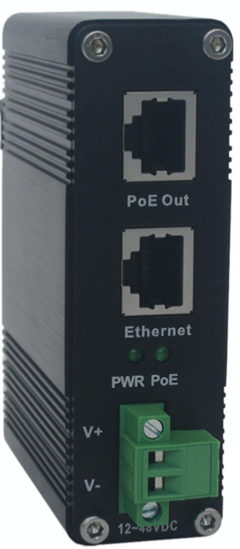 Huasnet 24V/30W Industriell PoE-injektor DIN-skinne monterbar passiv PoE injektor