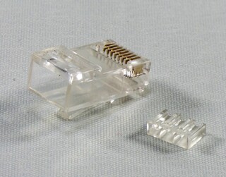 Modularkontakt RJ45 Cat6A UTP PLUGG 10pk med strekkavlaster