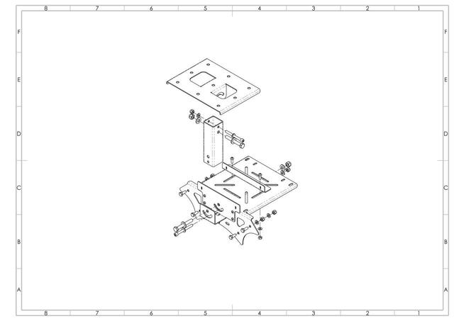 Poynting BRKT-45 for 2x HELI-antenner Takbrakett for tunneltak 