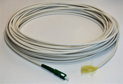 1 fiber SM AXAI SCapc 30meter Hvit LSOH PreTerminert i &#233;n ende 4,2mm OD G657A1