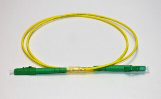 LC/apc-LC/apc 0,75m Loopsnor simplex Patchkabel / Fibersnor SM G657.A1 gul