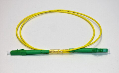 LC/apc-LC/apc 0,75m Loopsnor simplex Patchkabel / Fibersnor SM G657.A1 gul