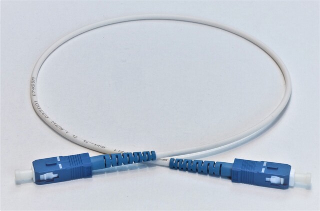 SC-SC 0,5m smplx hvit abo Fiberpatch Patchkabel / Fibersnor SM G657.A1 