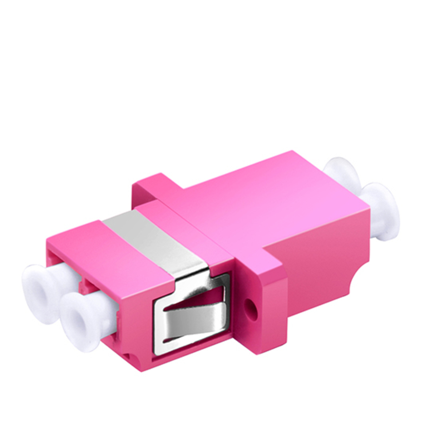 LC Duplex Adapter MM OM4 Erika Violet - Fibergrossisten Emcom AS