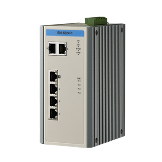 Advantech EKI-5624PI 4-port PoE, 2-port GbE, Modbus/TCP