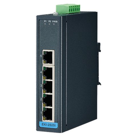 Advantech EKI-2525I 5-port 10/100 - utvidet temp.