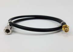 Antennekabel FCOM 200, 0.5m QMA-han/SMA-hun