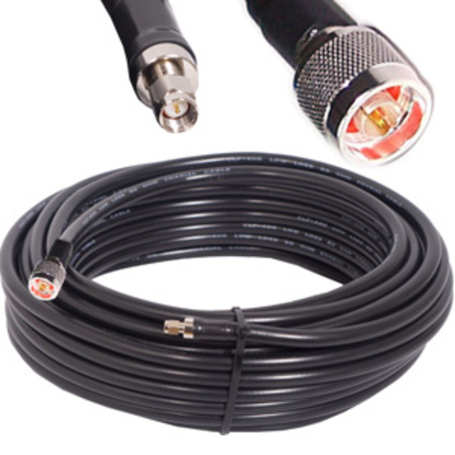 Antennekabel FF 400, 50m N-han/SMA-han 