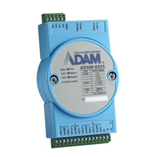 Advantech ADAM-6224 Analog Output-modul 4 kanaler isolert analog output