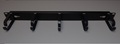 19" Føringsbøyle 1U m/5 plastbøyler Svart, VE-3021, Patchkabelguide