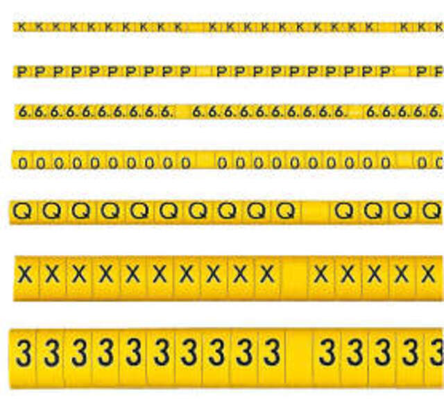 Helavia Twin HT-1 Gul 2 Merkesystem for kabel, pose à 100 stk 