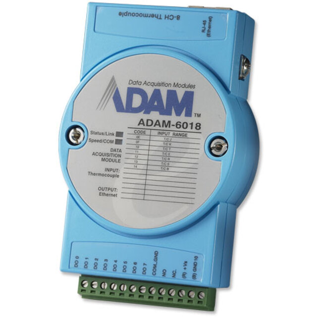 Advantech ADAM-6018-BE relestyrer 8 CH Thermocouple input W/DO 