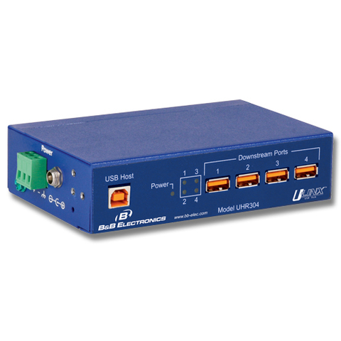 Advantech UHR304 4-port USB-HUB Robust USB-HUB med 4KV isolasjon