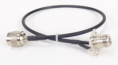 Antenneovergang N-han/N-hun panel 50 cm. LMR200-kabel, N-hun panelkontakt