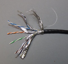 4par Cat 6A S/FTP PE Nettverkskabel Skjermet Cat 6A utend&#248;rs sort 305m
