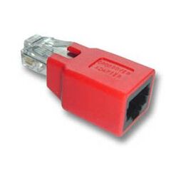Kryssadapter Han-Hun r&#248;d UTP Gigabit crossover adapter T568B-T568A