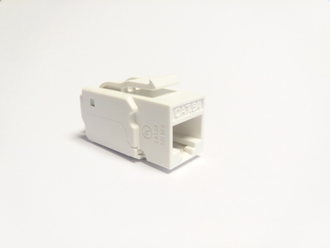 JYH RJ45 keystone Modul Cat 6A UTP hvit Keystone type KJ-32F