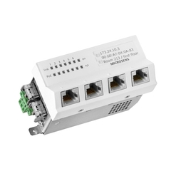 FTTO MicroSwitch 7-port 2SFP 44-57V PoE+ 4x10/100/1000T PoE+, 2x1/10GBase SFPSlot