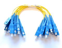 SC-SC 22cm Loopsnor Simplex 10pk Patchkabel / Fibersnor SM G657.A1