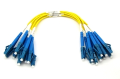 LC-LC 22cm Loopsnor simplex 10pk gul SM OS2  Patchkabel / Fibersnor