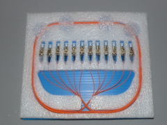 FC Pigtail OM2 Multimode, 1m Orange Fiberhale / Grisehale. stykkpris