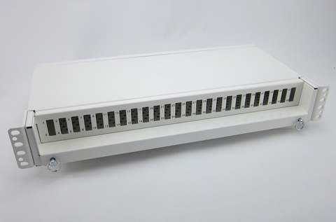48 Fiber 1,5U patchpanel Serie-E SC-Dplx hvit ODF  Ericsson type 19&quot;/ETSI