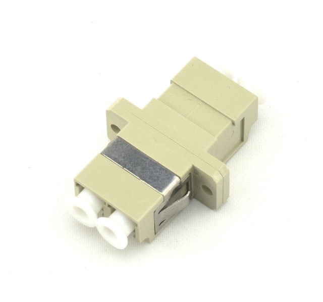 LC Duplex adapter MM OM1/OM2 Beige 
