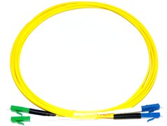 LC/apc-LC Dpx Fiberpatch  2 meter gul Patchkabel / Fibersnor SM G657.A1