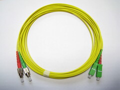 SC/apc-FC/apc Dpx Fiberpatch 2m gul Patchkabel / Fibersnor SM G657.A1