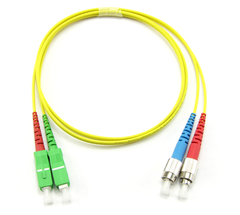 SC/apc-FC Dpx Fiberpatch 2m gul Patchkabel / Fibersnor SM G657.A1