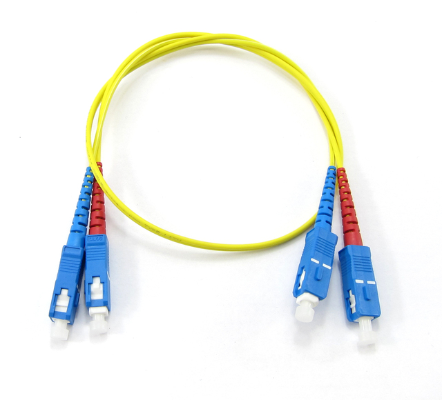 SC-SC Dpx Fiberpatch  5 meter gul Patchkabel / Fibersnor SM G657.A1 