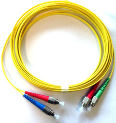 FC/apc-FC Dpx Fiberpatch 1m gul Patchkabel / Fibersnor SM G657.A2